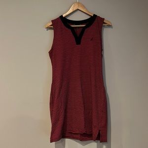 Women’s Nautica Dress size Medium Pink with navy blue stripes